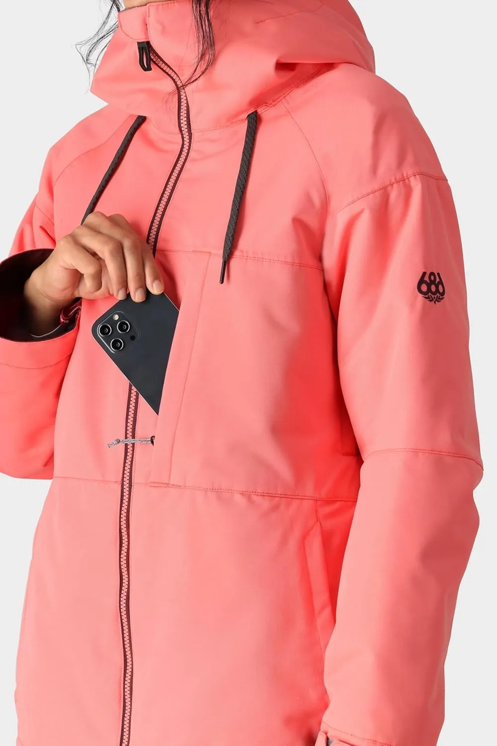 686 Women's Athena Jacket - Insulated Coat with 2-Layer Fabric Design, Modern Fit and Taped Seams - Water & Weather Resistant
