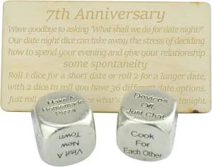 7 Year Anniversary Metal Date Night Dice - Create a Unique 7th Anniversary Date Night