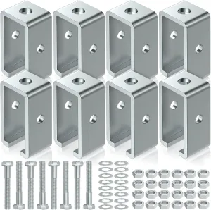 8 Pack Channel Trolley Track Support Hanger Bracket for All 1-5/8" Strut Channel,Heavy-Duty Steel Support Bracket,Trolley Strut Hangers w/Bolt &Nut for Punching Bag,Electric Hoist &Rolling Door