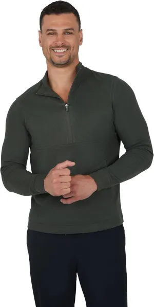 90 Degree By Reflex Soft Half Zip Pullover Long Sleeve Workout Running Shirt for Men