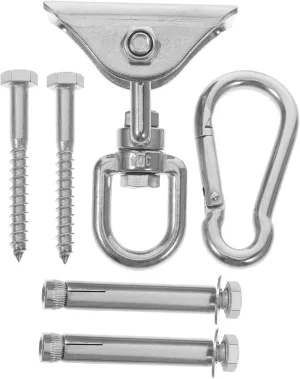 ABOOFAN 360 Hammock Swing Hook Hooks Swing Chair Tree Swing Hanging Kit Swing Brackets Heavy Duty Ceiling Swing Mount Stainless Steel Swing Hangers Swing Swivel Silver 304 Stainless Steel