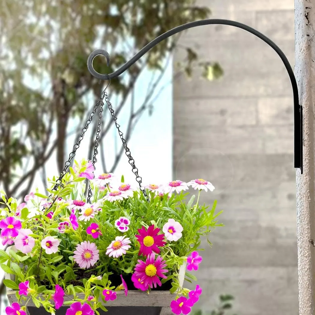AJART Hanging Plant Hanger Outdoor: 16-Inch Bird Feeder Wall Hooks - Heavy-Duty Plant Bracket Hook for Hanging Flower Baskets