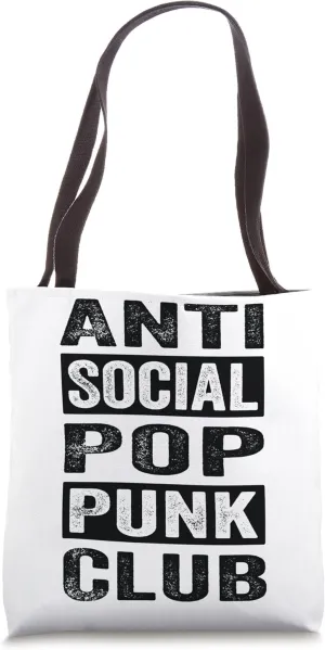 Anti Social Pop Punk Club Tote Bag
