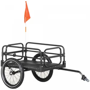 Aosom Bike Trailer Wagon Bicycle Cargo Trailer W/ Suspension, 16" Wheels | Aosom Remorque De Velo Avec Suspension, Roues De 16 Pouces
