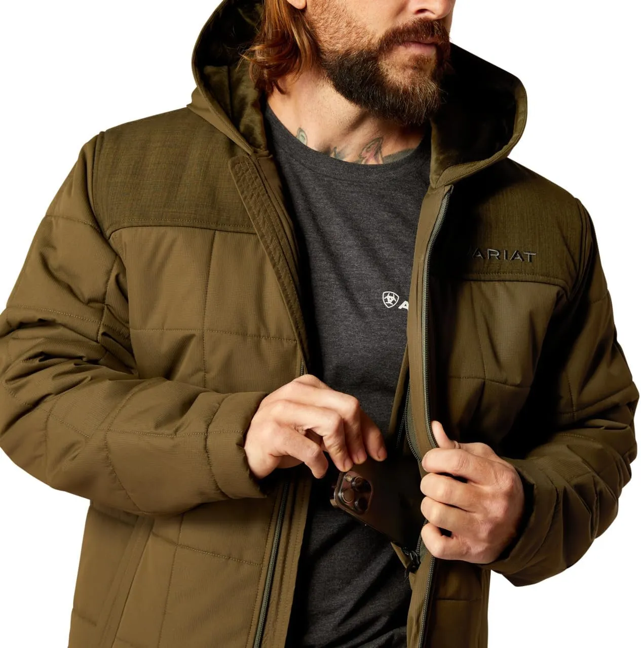 ARIAT Men's Crius Hooded Insulated Jacket
