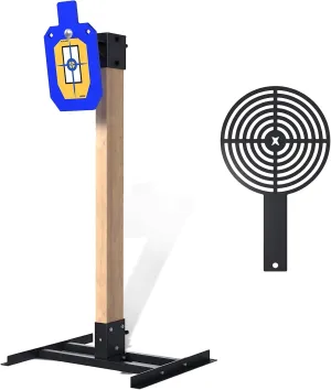 ATFLBOX 1/2 inch Thick AR500 Steel Target Stand System, 7" x 12" Torso Shooting Targets with 2x4 Targets Stand Kit and Target Painting Stencil