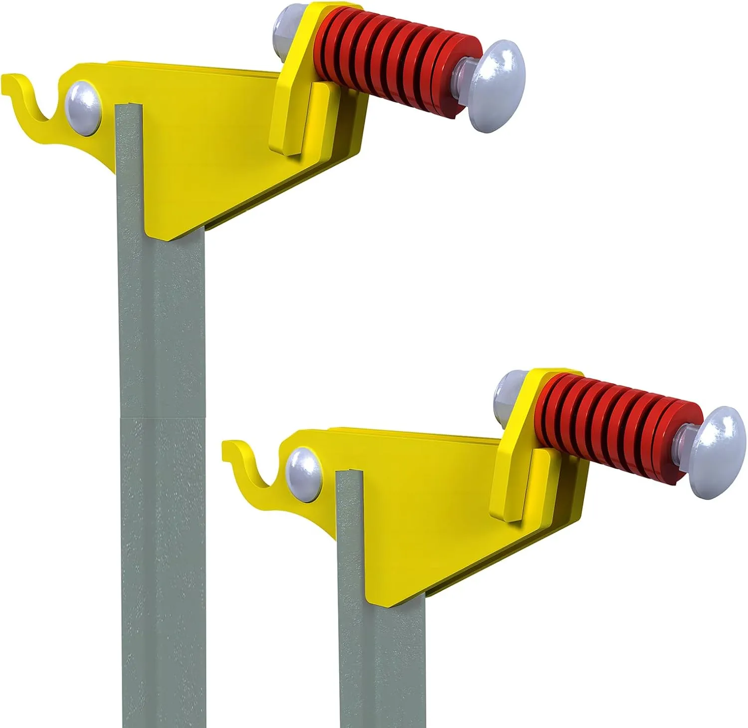 Atflbox Made of AR500 Steel Gong Hook and RecoilSpring Combo, T Post Target Hanger for AR500 Targets, Torso Silhouette Targets Conversion Adapter for Outdooor Shooting Practice