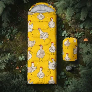 Axolotl Sleeping Bag for Kids Boys Adults,Cartoon Duck Sleeping Bag,Yellow Sleeping Bag,3 Season Warm and Cool Weather Camping Bag for Picnic Camping Outdoor Travelling Hunting Backpacking Hiking Bag