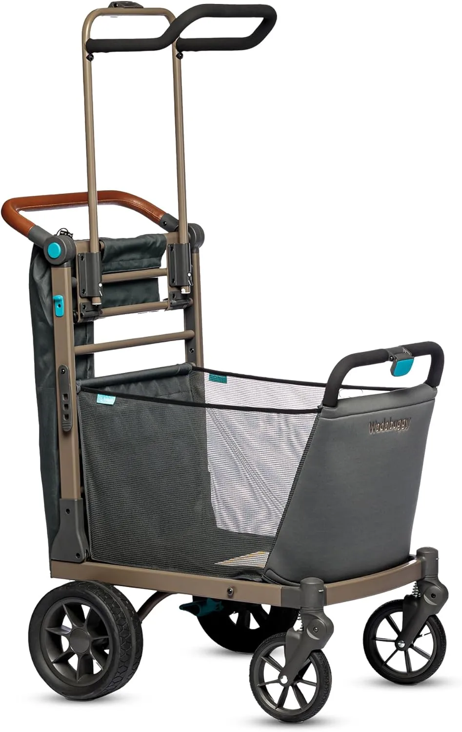 Beach Foldable Cart - Collapsible & Folding Cart with Wheels for Sand & All Terrain - Foldable Wagon for Beach, Grocery, Heavy Duty