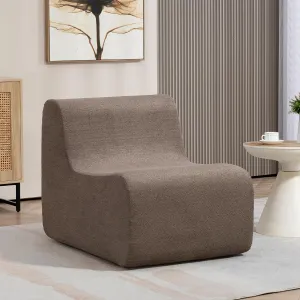 Bean Bag Chair for Adults, Comfy Reading Chair with Spring-Supported for Living Room, Bedroom, Modern Lazy Floor Sofa Chair, Coffee Color