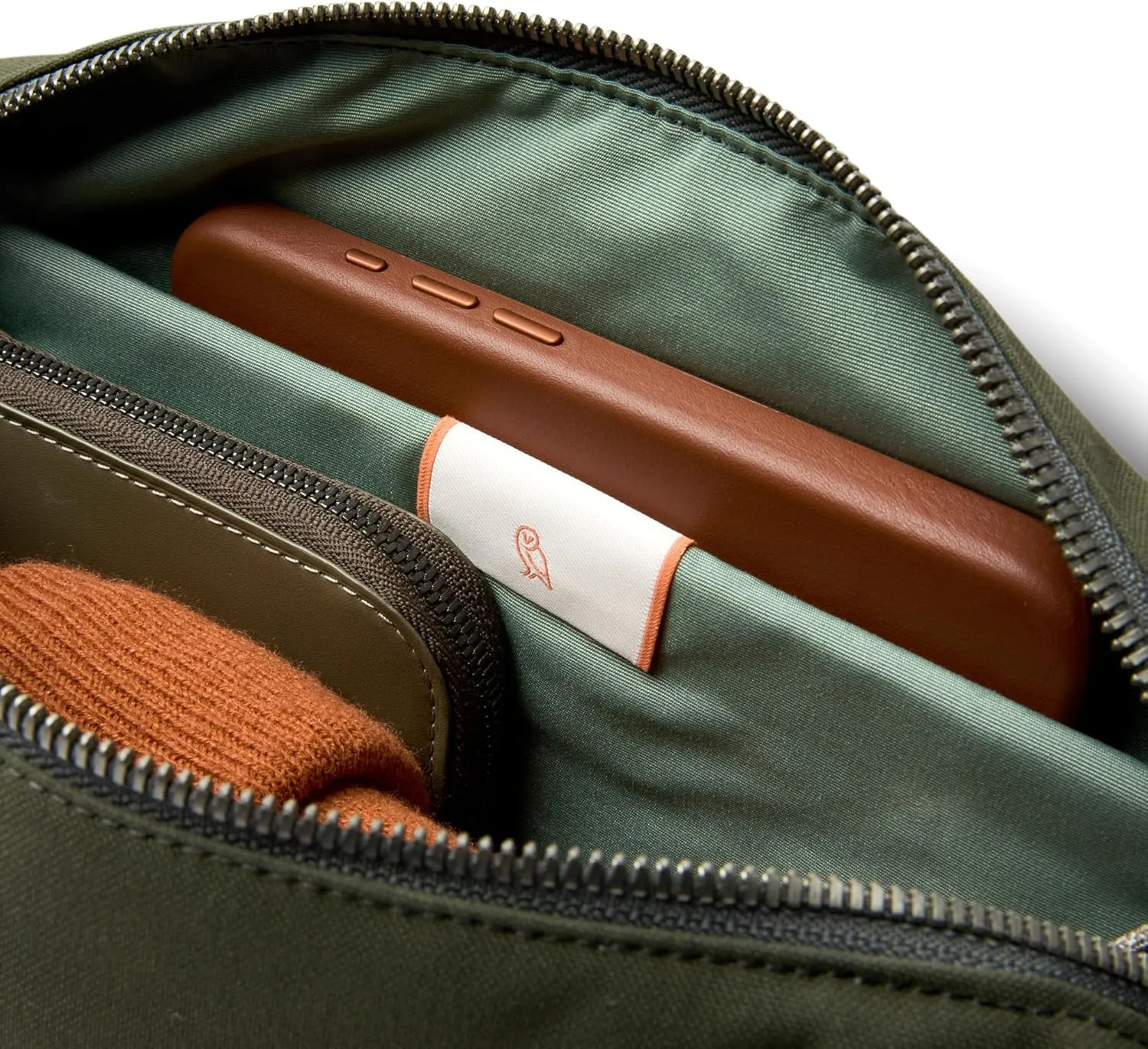 Bellroy Classic Sling (everyday 5 liter minimalist crossbody bag with internal organization, adjustable crossbody strap, and auto-compression system) - Olive