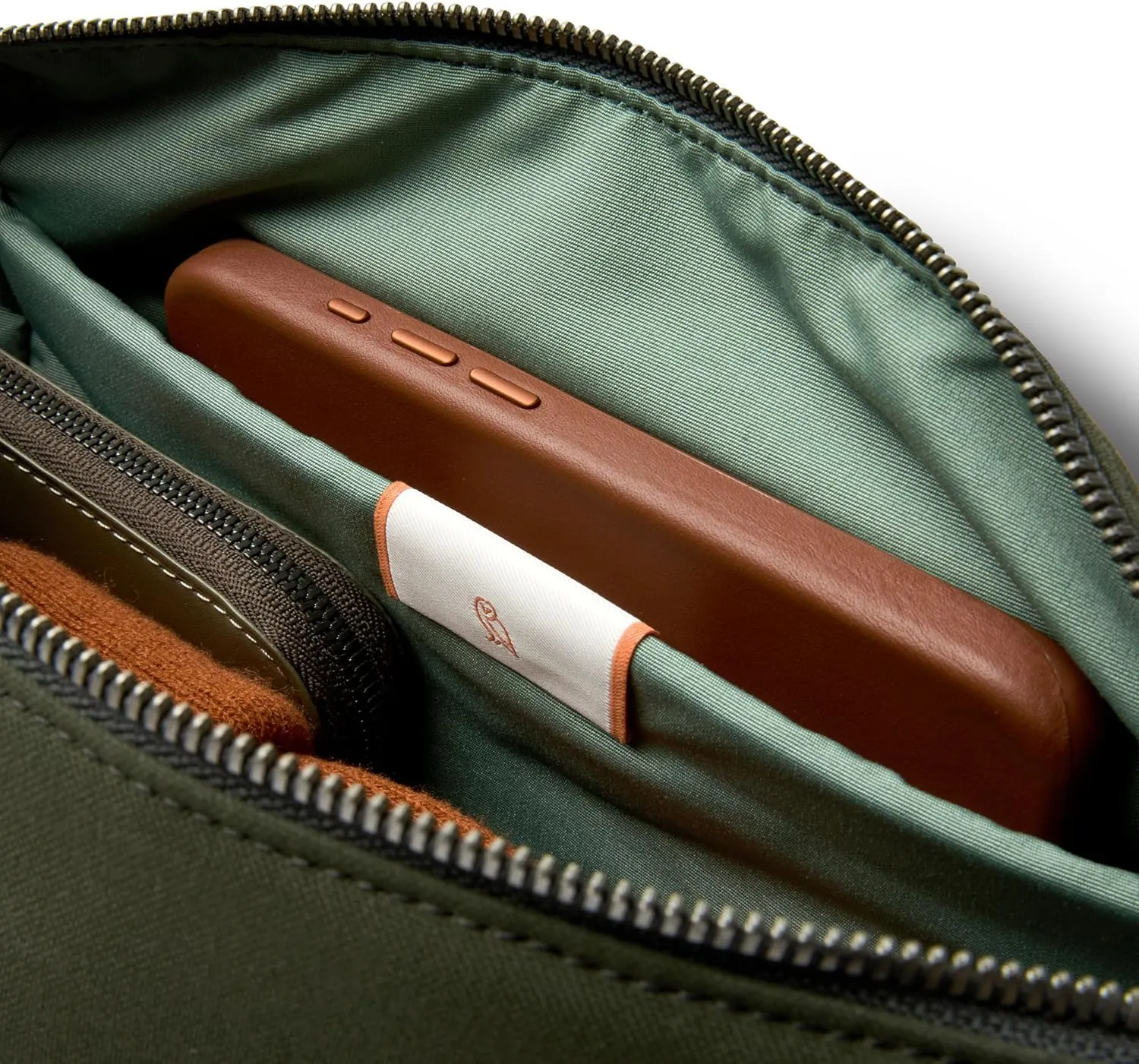 Bellroy Classic Sling (everyday 7 liter minimalist crossbody bag with internal organization, adjustable crossbody strap, and auto-compression system) - Olive