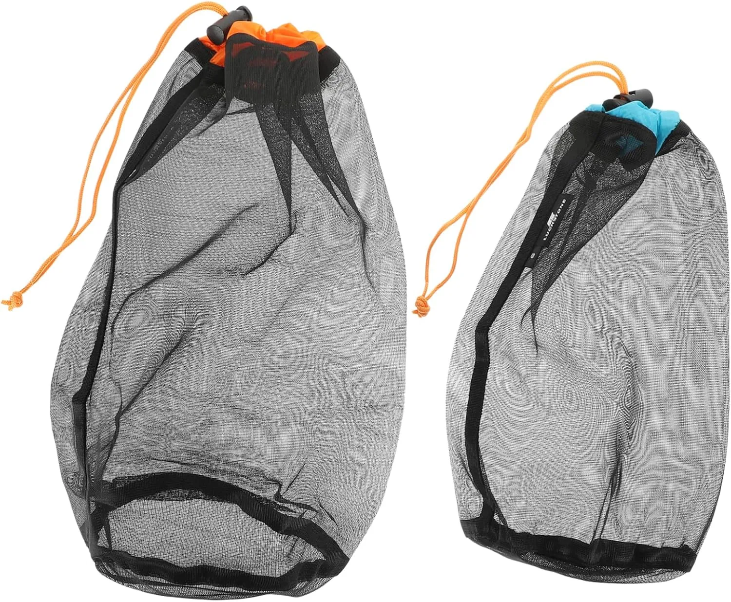 BESPORTBLE 2sets 2pcs Portable Mesh Drawstring Storage Bags Lightweight Travel Clothes Organizer for Camping Business and Fitness for Sundries and Sleeping Bags 2pcs*2