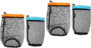 BESPORTBLE 2sets 2pcs Portable Mesh Drawstring Storage Bags Lightweight Travel Clothes Organizer for Camping Business and Fitness for Sundries and Sleeping Bags 2pcs*2