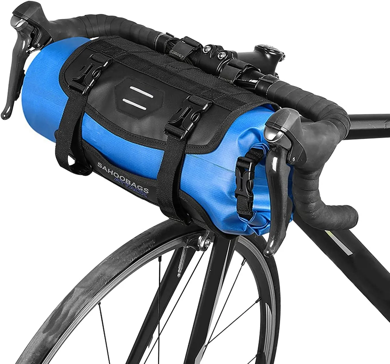 Bicycle Bag Waterproof Cycle Mountain Road Bike Front Frame Handlebar Pannier Dry Bag with Roll Top Closure 3L-7L Adjustable