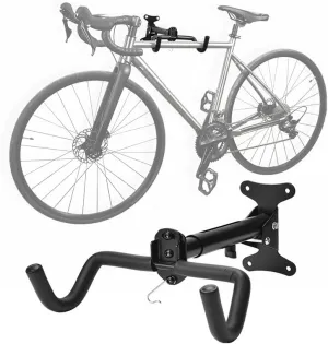 Bike Wall Mount for Specialized S-Works Roubaix, Adjustable Horizontal Bike Wall Hanger, Space Saving Indoor Bicycle Storage, Road, Mountain or Hybrid Bikes,A Standard (Load-Bearing 25KG)