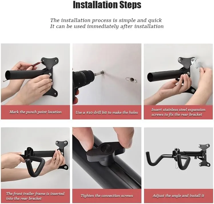 Bike Wall Mount for Specialized S-Works Stumpjumper, Adjustable Horizontal Bike Wall Hanger, Space Saving Indoor Bicycle Storage, Road, Mountain or Hybrid Bikes