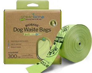 BioBase Unscented 300-Count Poop Bag Roll in Box Dispenser