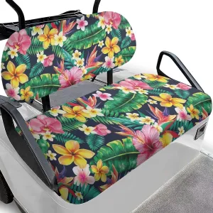 Biyejit Golf Cart Seat Covers, Golf Cart Backrest and Bench Seat Covers for Club Car Universal 2 Person Seats Cushion