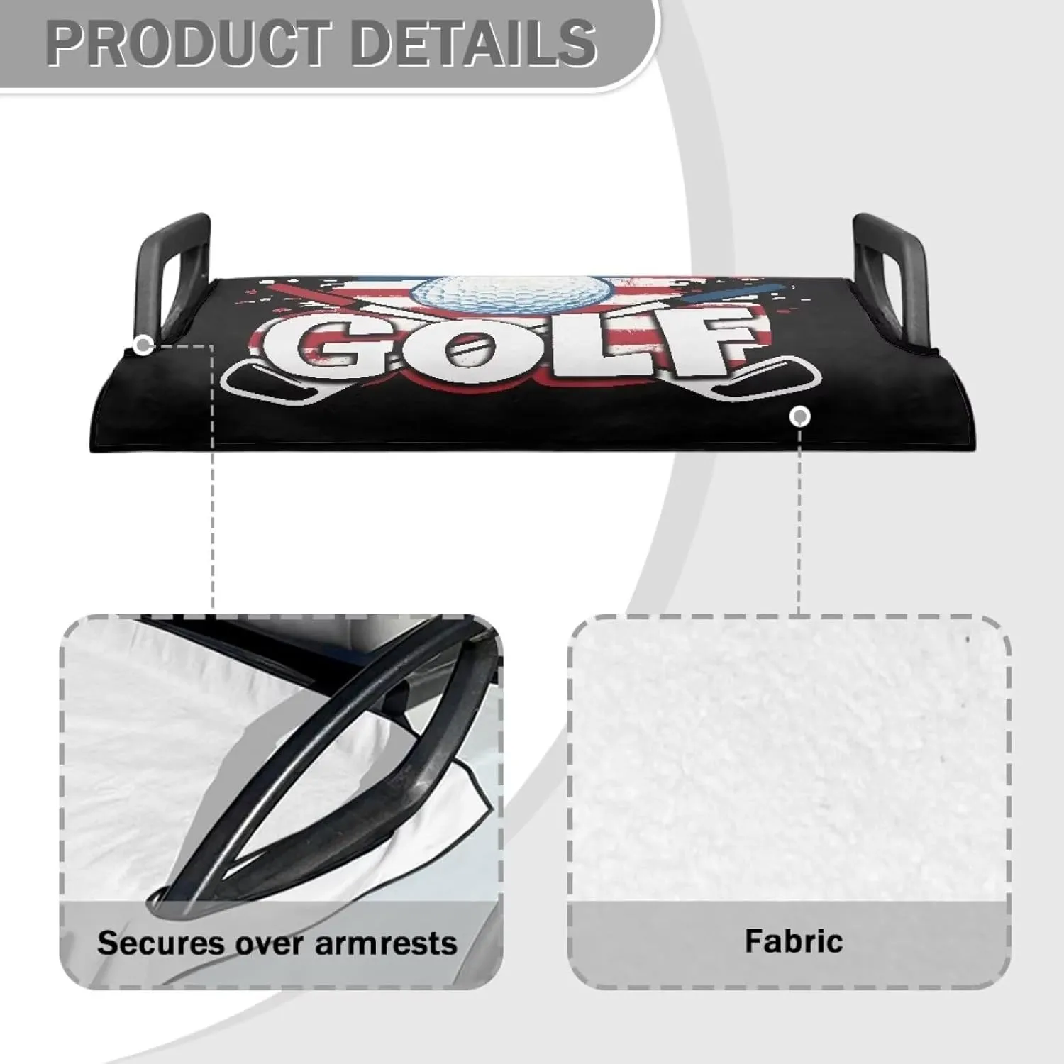 Biyejit Towel Seat Cover for Golf Carts Heat-Resistant, Golf Cart Seat Cover Golf Cart Seat Covers Club Car for Golfers