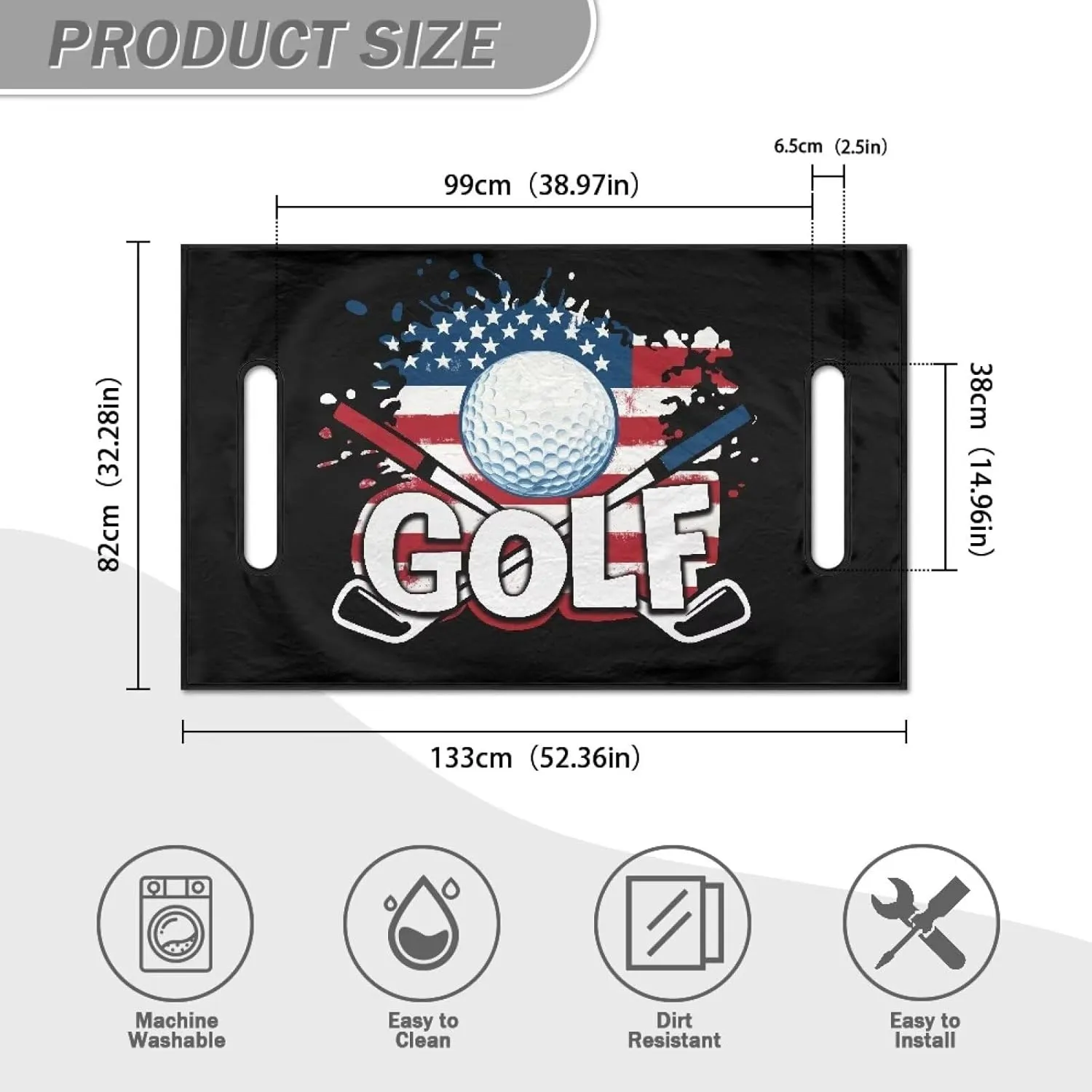 Biyejit Towel Seat Cover for Golf Carts Heat-Resistant, Golf Cart Seat Cover Golf Cart Seat Covers Club Car for Golfers