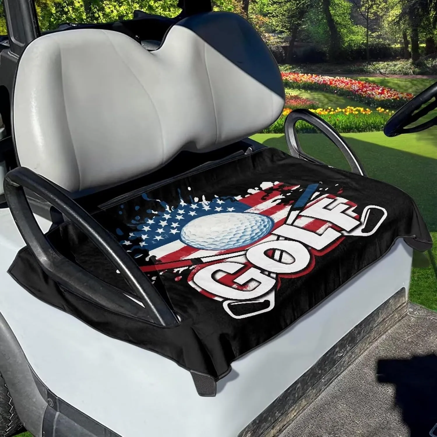 Biyejit Towel Seat Cover for Golf Carts Heat-Resistant, Golf Cart Seat Cover Golf Cart Seat Covers Club Car for Golfers
