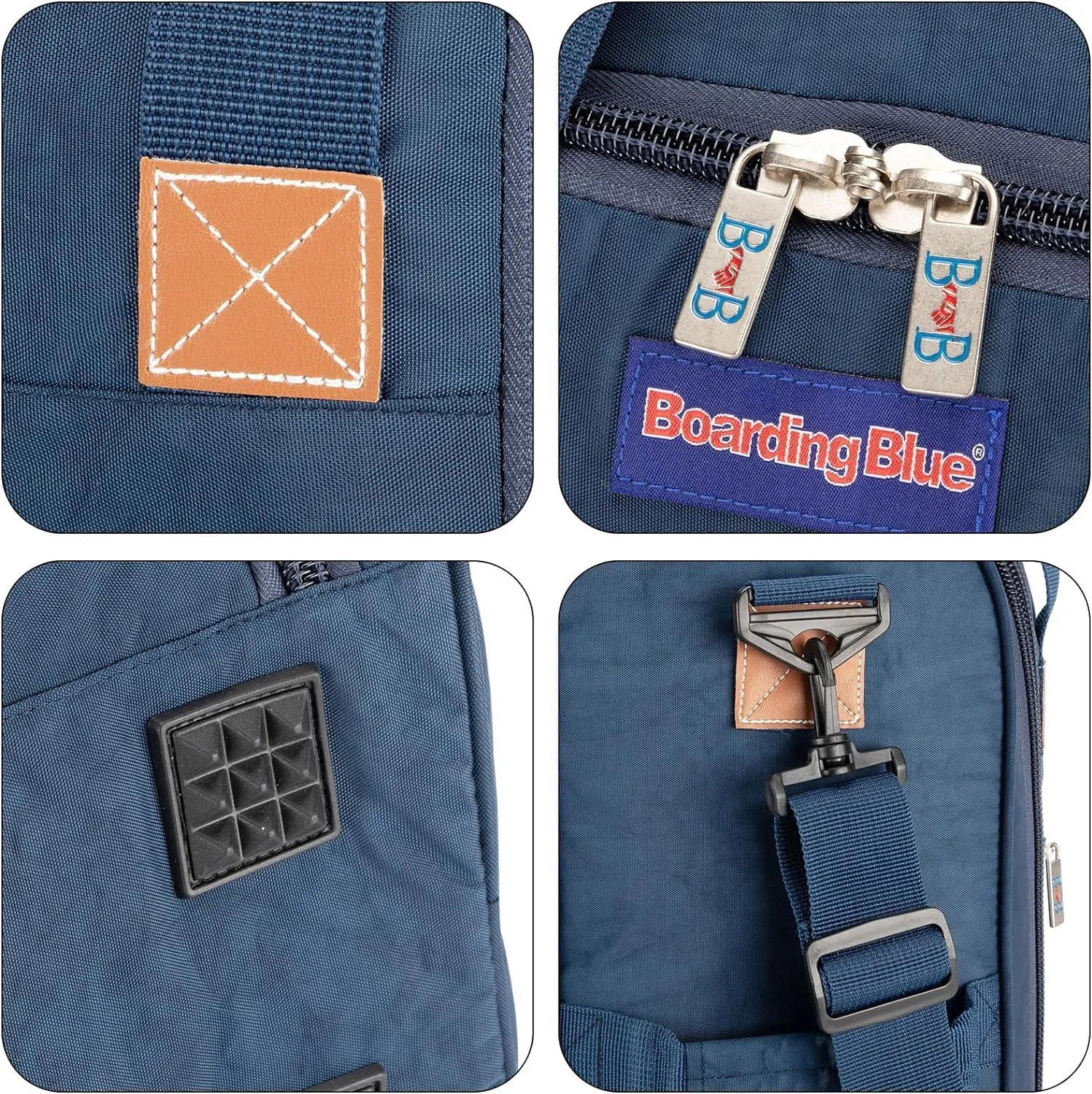 Boardingblue Personal Item under seat for American, Frontier, Spirit, Airlines (Navy)