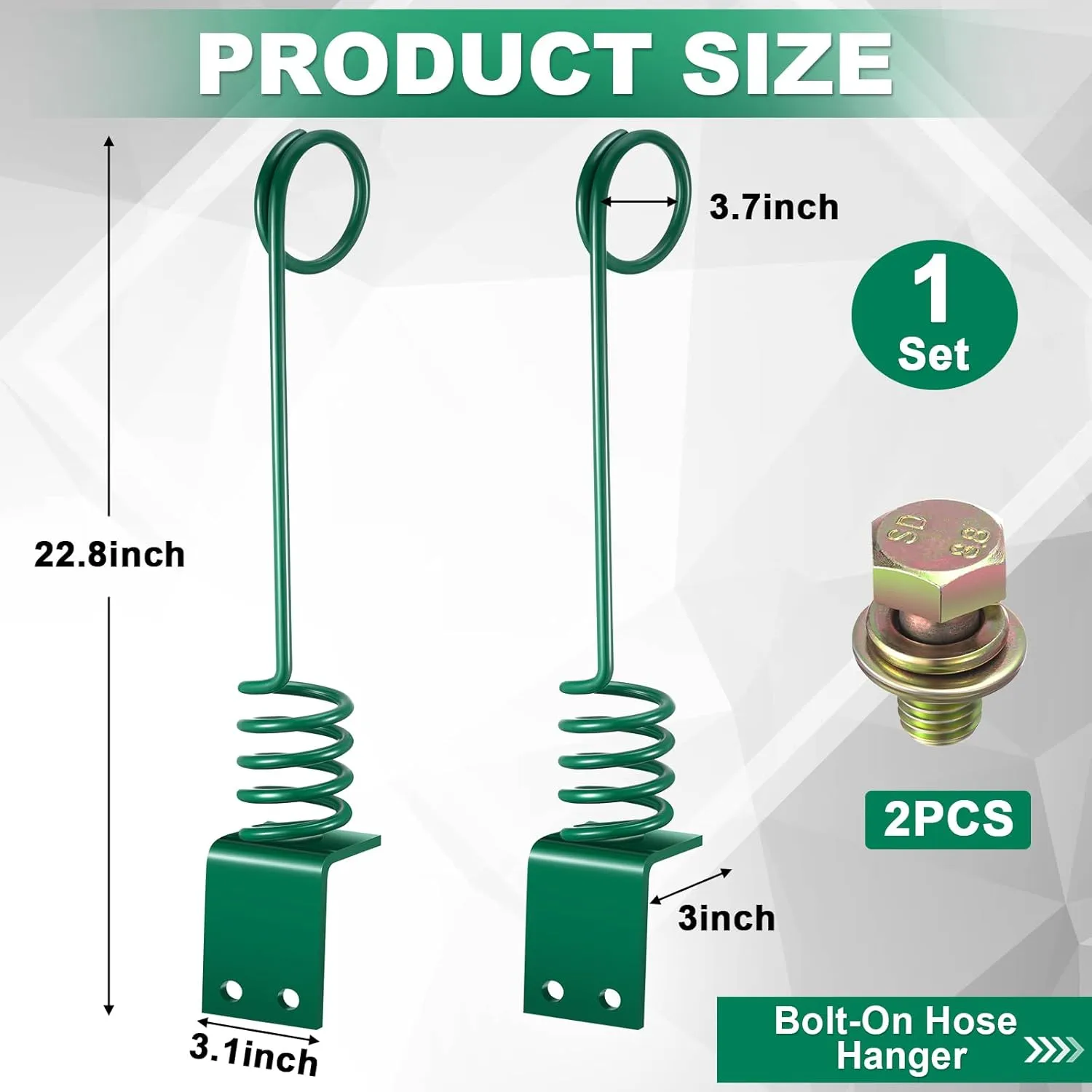 Bolt on Hose Hanger 22. 8 x 3. 1 Inch Hydraulic Hose Hanger for Tractor, Sturdy Material, Green(1 Set)
