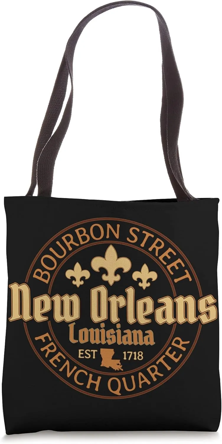 Bourbon Street New Orleans Louisiana French Quarter Est 1718 Tote Bag