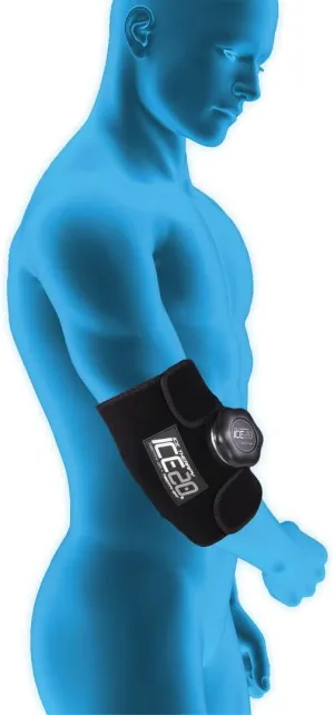 Bownet Ankle, Elbow, Small Knee Ice Pack - Knees Real Ice Therapy - Ice Pack for Knee with Cold Compression - Wrap Around Entire Knee (Black, Single Ice Bag) (ICE-Elbow/Sm Knee)