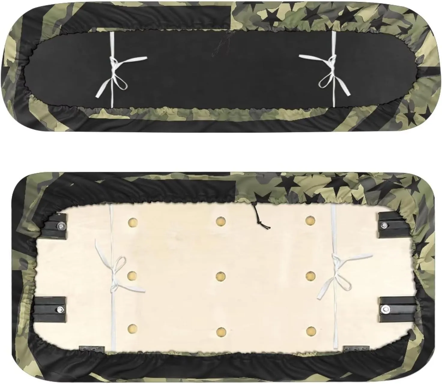 Bulopur American Flag Golf Cart Seat Towel Covers Non-Slip Elastic Green Camo Golfcart Front Seat Cover Compatible with EZGO & Club Car Patriotic Golf Cart Accessories 4th of July Decor