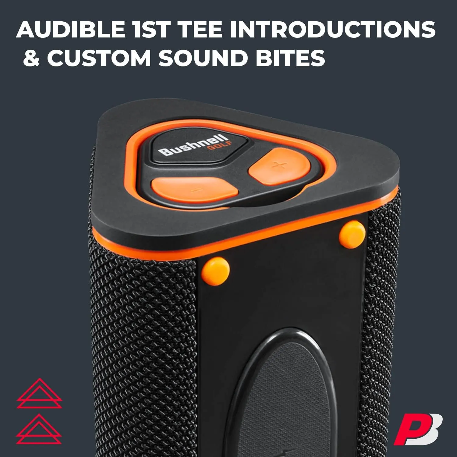 Bushnell Wingman View Golf Speaker Bundle - Easy-to-Read LCD Display, Bluetooth Music & Audible GPS Distances - Includes Wingman View & Protective Wingman Pouch