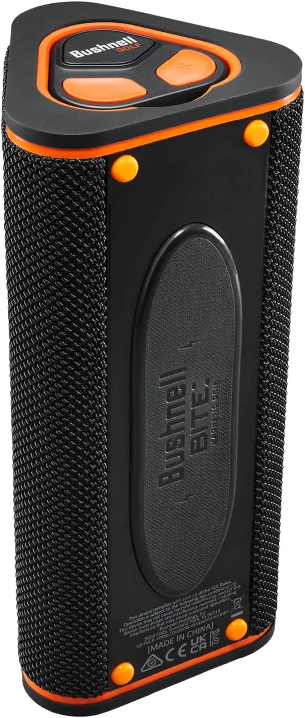 Bushnell Wingman View Golf Speaker Gift Box Bundle - LCD Display, Bluetooth Music & Audible GPS Distances - Perfect Golf Gift - Includes Wingman View, Protective Wingman Pouch, Gift Box, Red Bow