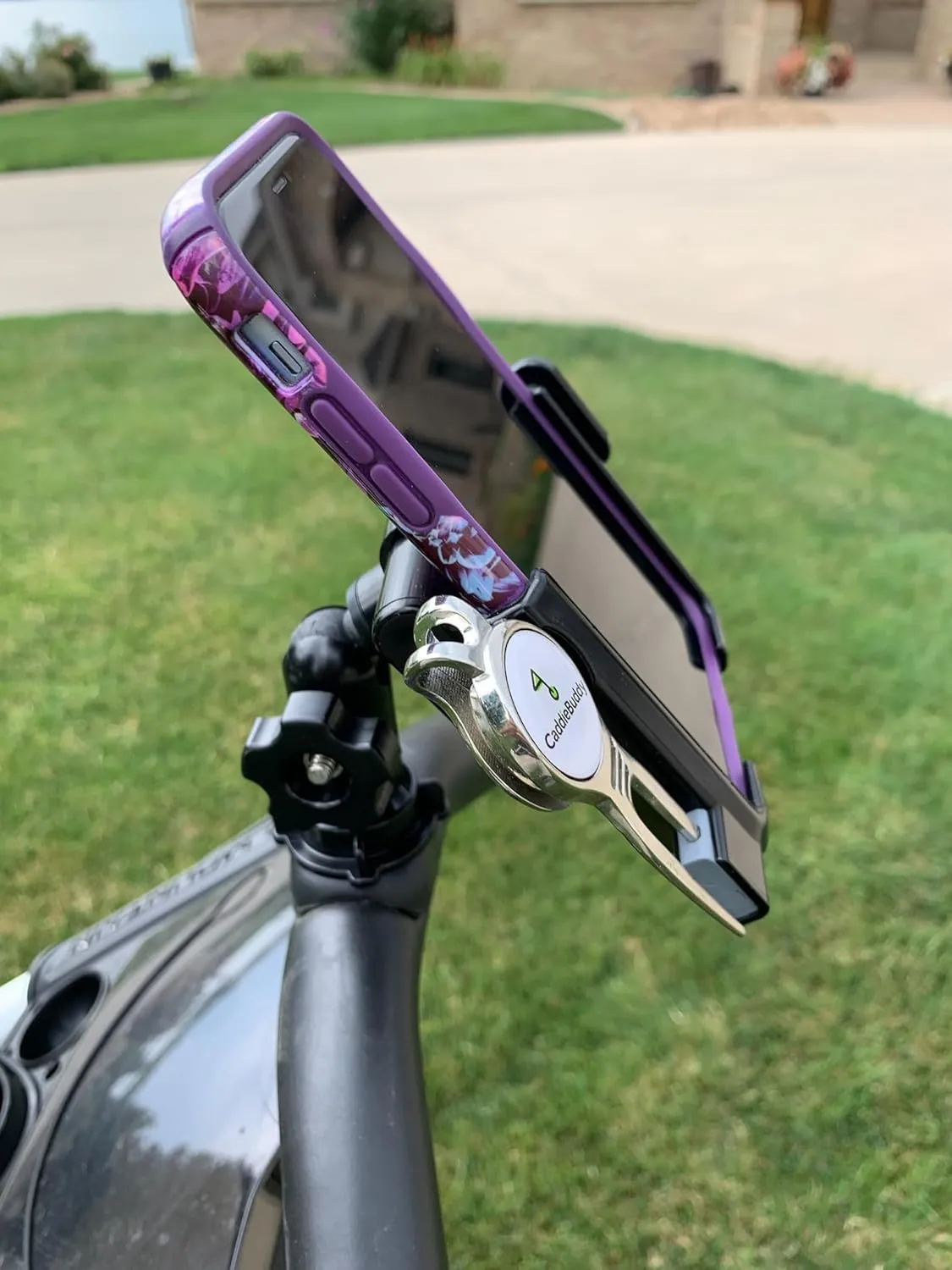Caddie Buddy Golf Cart Phone and GPS Mount (Push Cart Phone Mount)