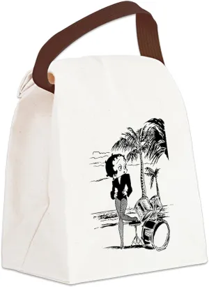 CafePress Betty Boop Cool Beach Canvas Lunch Bag with Strap Handle