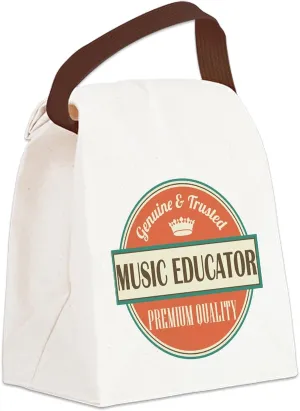 CafePress Music Educator Gift Idea Canvas Lunch Bag with Strap Handle