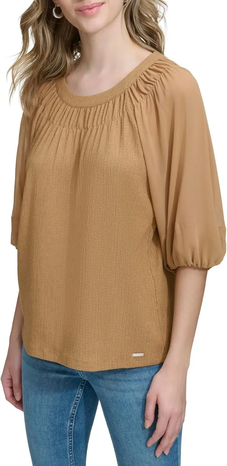 Calvin Klein Women's Short Sleeve Knit Top