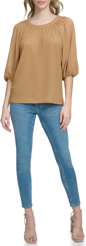 Calvin Klein Women's Short Sleeve Knit Top