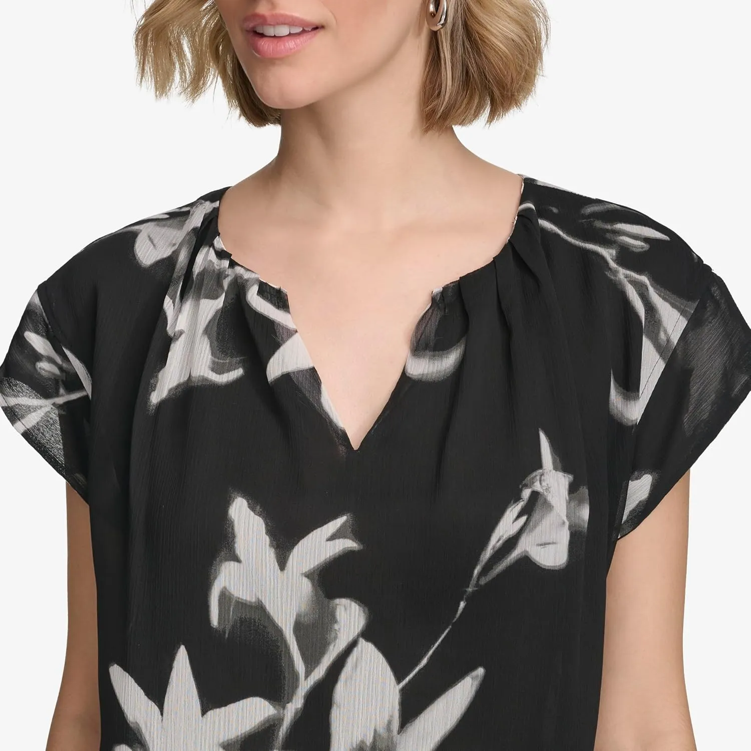 Calvin Klein Women's Short Sleeve Printed Top