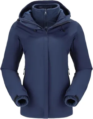 CAMEL CROWN Women's Ski Jacket Waterproof 3 in 1 Winter Coat with Fleece Inner Warm Windproof For Snow Outdoor Hiking