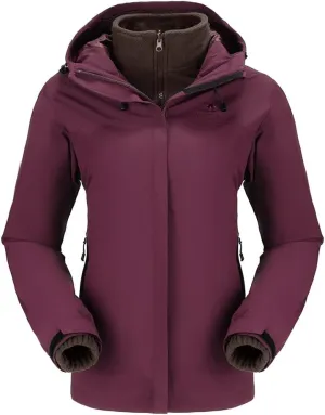 CAMEL CROWN Women's Ski Jacket Waterproof 3 in 1 Winter Coat with Fleece Inner Warm Windproof For Snow Outdoor Hiking