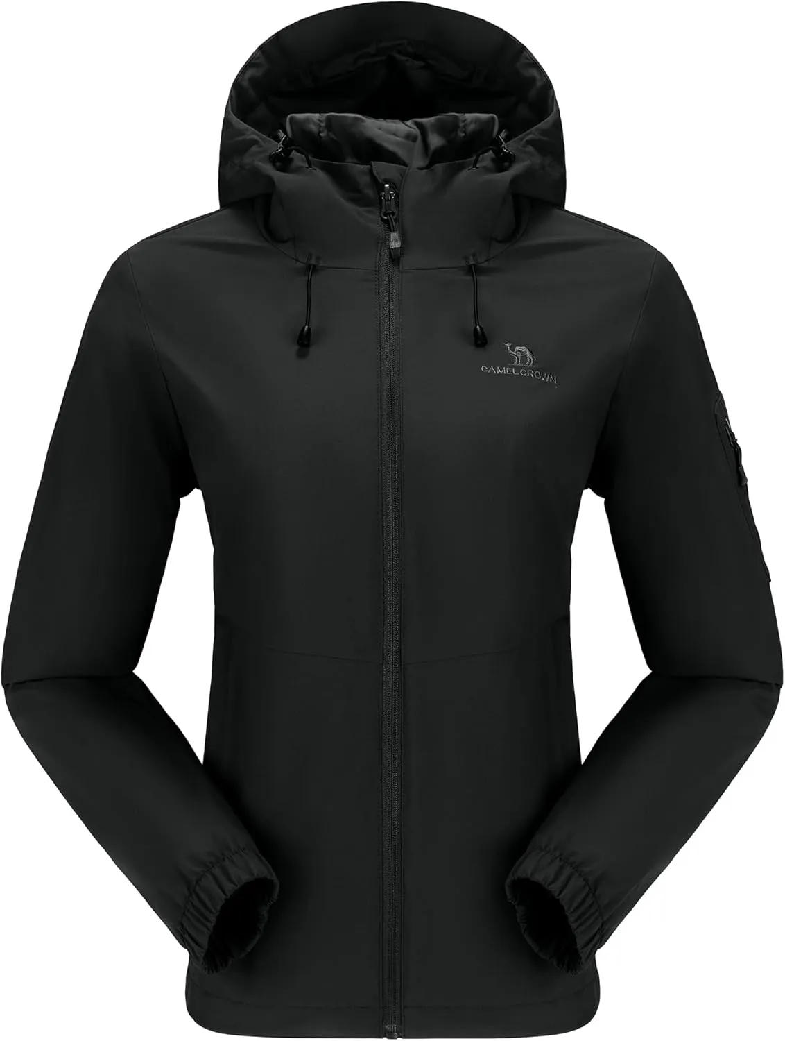 CAMELSPORTS Women's Rain Jacket Lightweight Windbreaker Hooded Raincoat Windproof Coat Shell for Outdoor Hiking