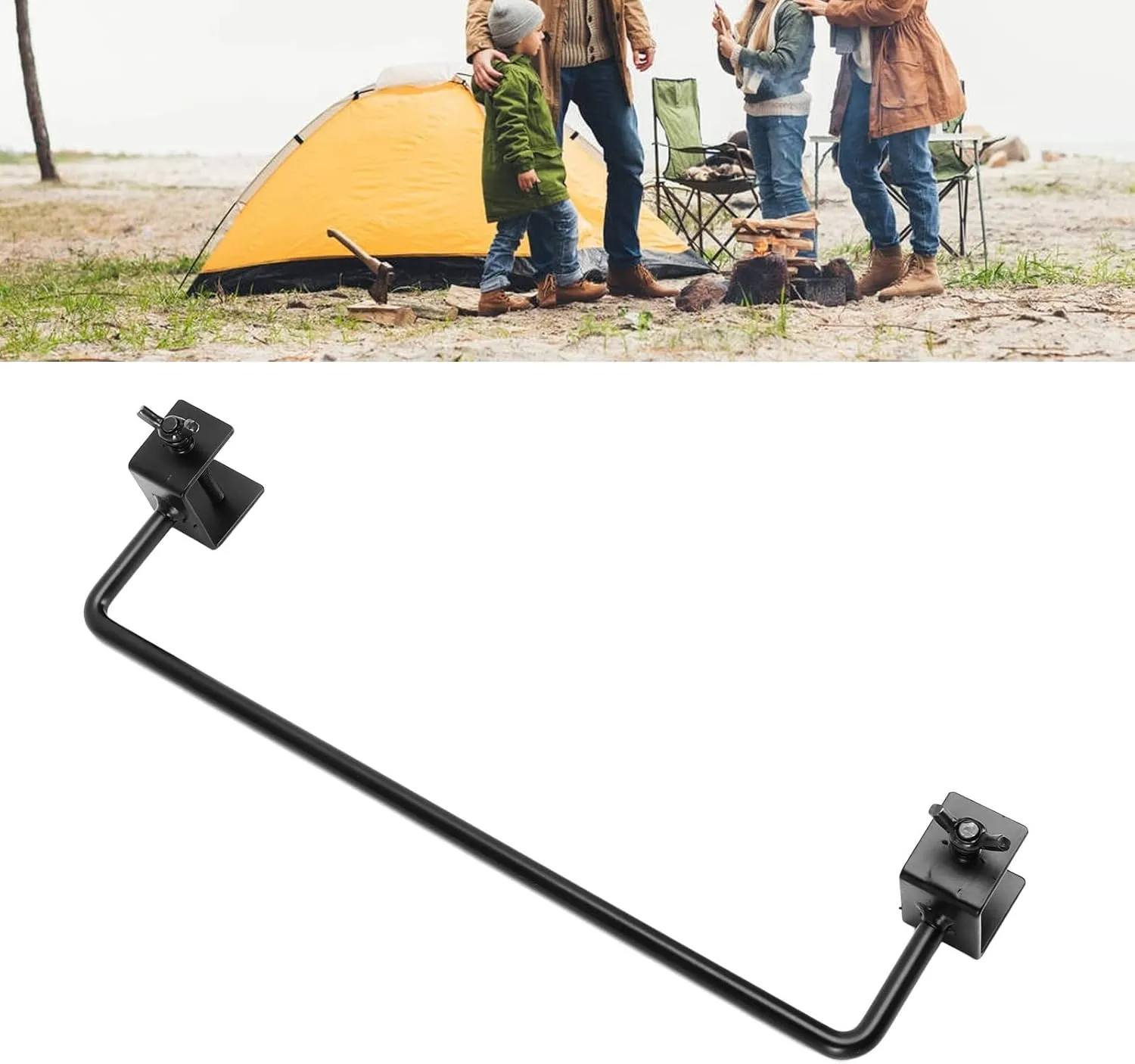 Camping Cookware Hanging Rack, Tripod Camping Hanging Rack Cookware Storage Portabl Outdoor Camping Folding Rack for Grilling Picnic Camping BBQ Hanger (30cm Hanging Rack)