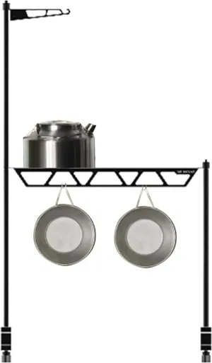 Camping Kitchen Ratina Kitchen Hanger for Camping | Mapping Lantern Pole Stand | Portable Multifunction Organizer for BBQ Grill Picnic Travel Traveling Fishing