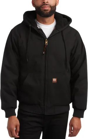CANADA WEATHER GEAR Men's Bomber Workwear Jacket - Durable Duck Canvas Safety Outerwear with Sherpa Lining (Sizes: S-XXL)