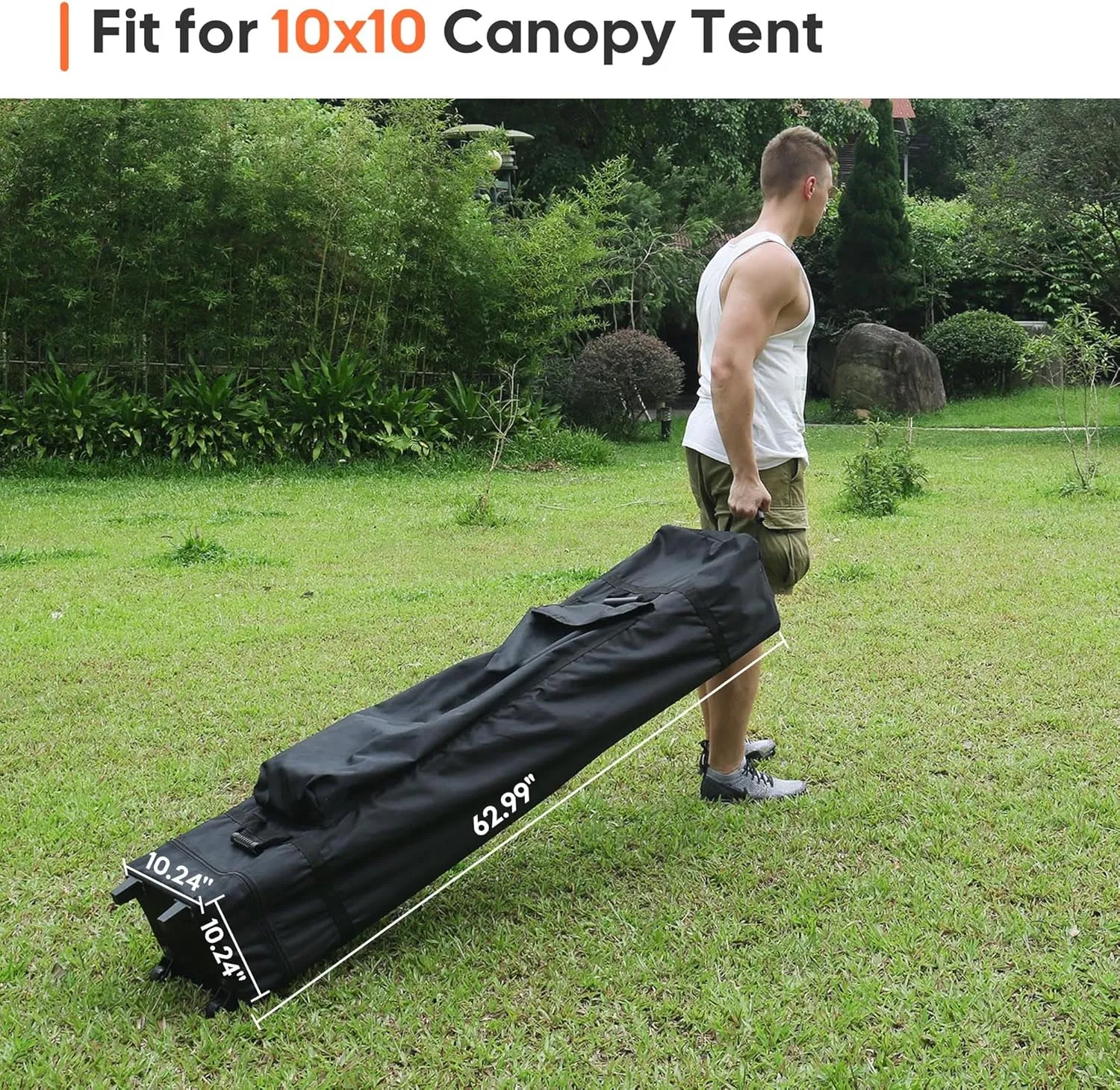 Canopy Bag with Wheels - 10x10 ft Gazebo Canopy Storage Case, Tent Roller Bag