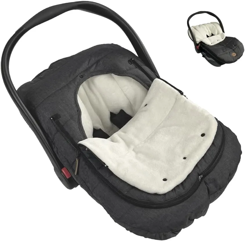 Car Seat Cover Carseat Bunting Bag Intergrated into 1,Waterproof Anti-Cold Winter Bassinet Stroller Car seat Sleeping Bag for Infant,0-12M
