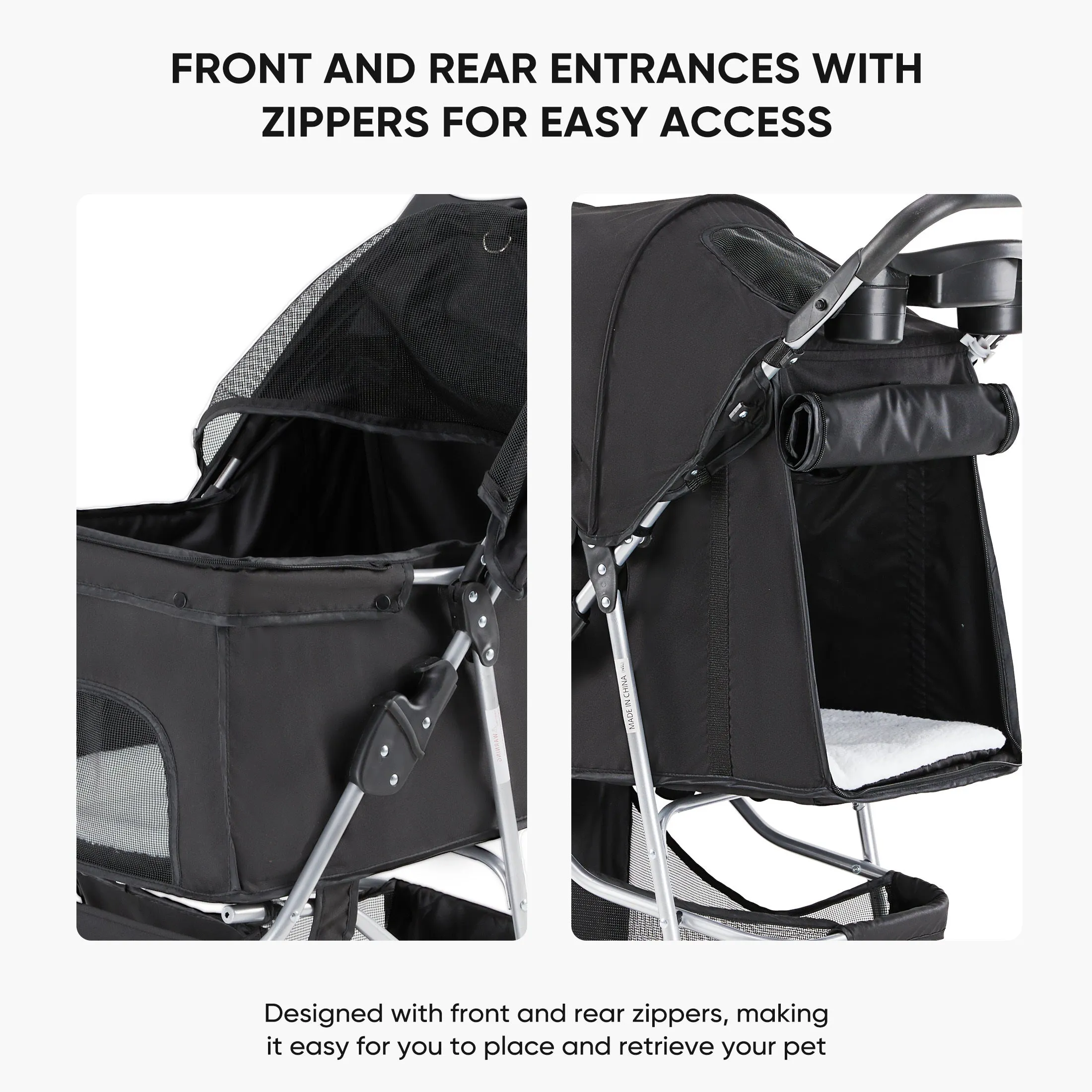 Cat and Dog Pet Cart – Convenient & Comfortable Pet Carrier