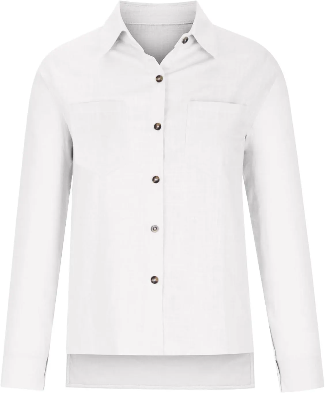 Ceboyel Women Long Sleeve Linen Shirts 2024 Button Down Summer Tops Cotton Gauze Trendy Blouse Dressy Causal Work Clothes