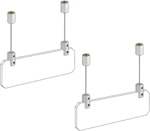 Ceiling Sign Hanger, Solid Aluminum Picture Hanging Hardware for Hanging Acrylic /Picture/Sign Board/Frame